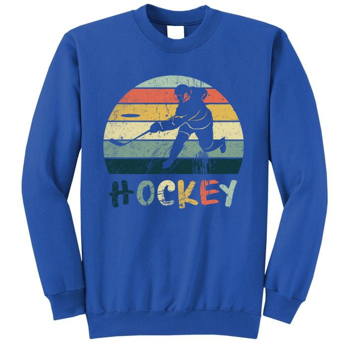 Classic Retro Vintage Style Ice Hockey Gift Street Hockey Gift Tall Sweatshirt