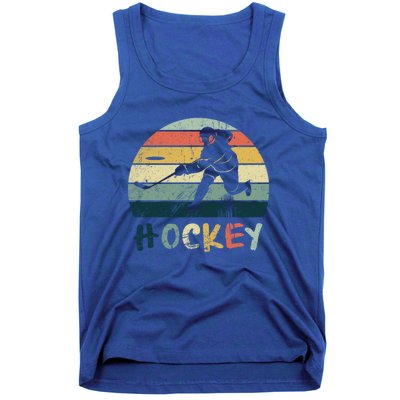 Classic Retro Vintage Style Ice Hockey Gift Street Hockey Gift Tank Top