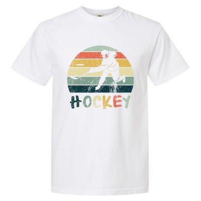 Classic Retro Vintage Style Ice Hockey Gift Street Hockey Gift Garment-Dyed Heavyweight T-Shirt