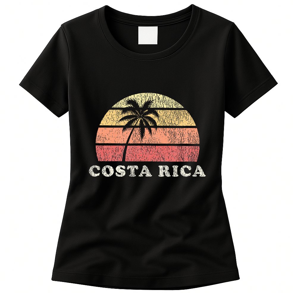 Costa Rica Vintage 70s Retro Throwback Design Womens T-Shirt