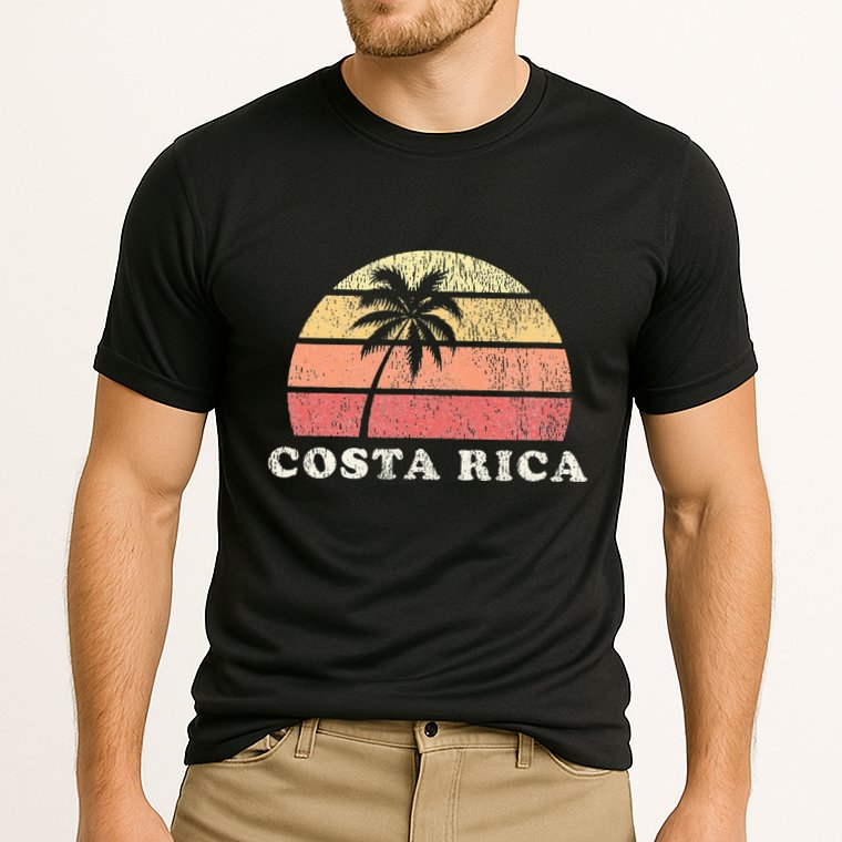 Costa Rica Vintage 70s Retro Throwback Design Cooling Performance Crew T-Shirt