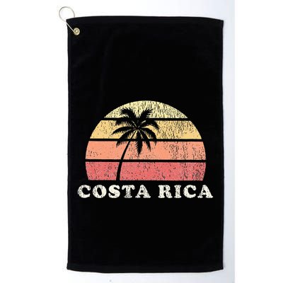 Costa Rica Vintage 70s Retro Throwback Design Golf Towel