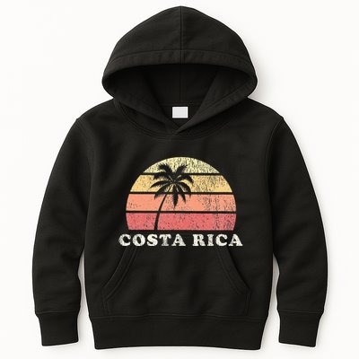 Costa Rica Vintage 70s Retro Throwback Design Kids Hoodie