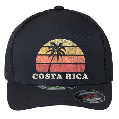 Costa Rica Vintage 70s Retro Throwback Design Flexfit Unipanel Trucker Cap