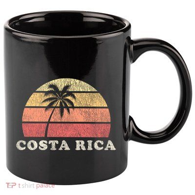 Costa Rica Vintage 70s Retro Throwback Design 11oz C Handle Ceramic Mug