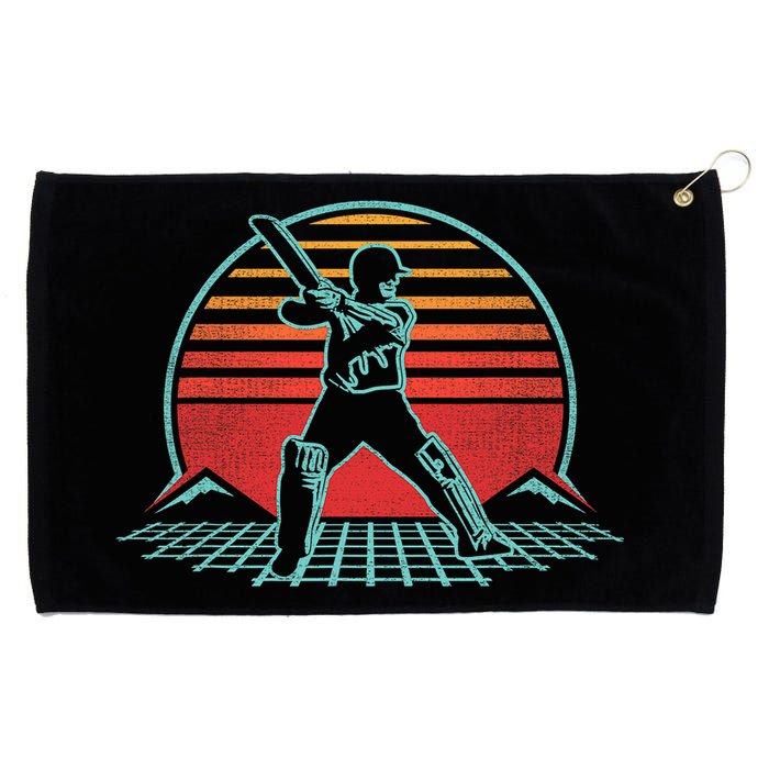 Cricket Retro Vintage Player Coach Gift Grommeted Golf Towel