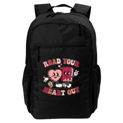 Cute Retro Valentine Read Your Heart Out Book Lover Reading Fan Backpack