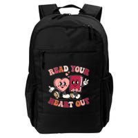 Cute Retro Valentine Read Your Heart Out Book Lover Reading Fan Backpack