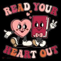 Cute Retro Valentine Read Your Heart Out Book Lover Reading Fan 7-Panel Snapback Hat