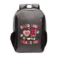 Cute Retro Valentine Read Your Heart Out Book Lover Reading Fan Vector Backpack