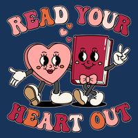 Cute Retro Valentine Read Your Heart Out Book Lover Reading Fan Infant Baby Jersey Bodysuit