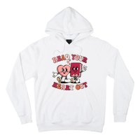 Cute Retro Valentine Read Your Heart Out Book Lover Reading Fan Hoodie