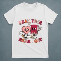 Cute Retro Valentine Read Your Heart Out Book Lover Reading Fan T-Shirt