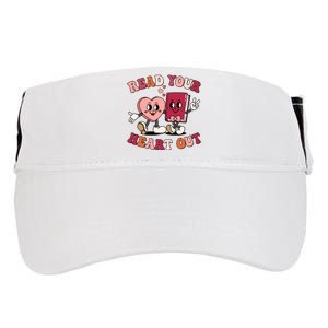 Cute Retro Valentine Read Your Heart Out Book Lover Reading Fan Adult Drive Performance Visor