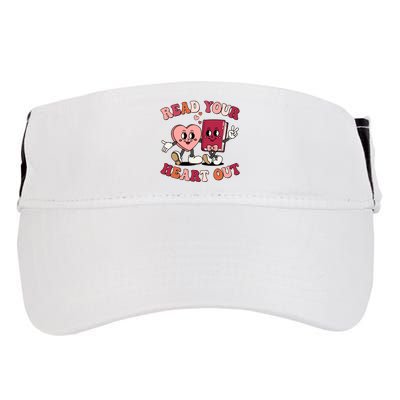 Cute Retro Valentine Read Your Heart Out Book Lover Reading Fan Adult Drive Performance Visor