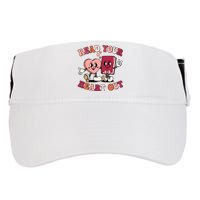 Cute Retro Valentine Read Your Heart Out Book Lover Reading Fan Adult Drive Performance Visor