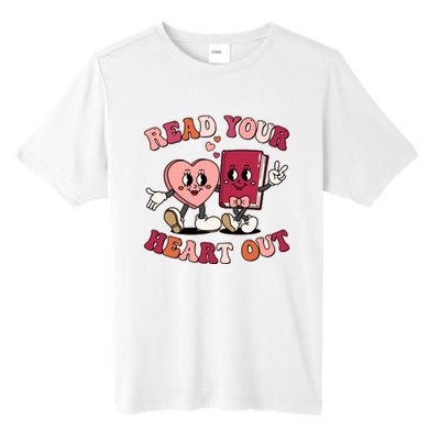 Cute Retro Valentine Read Your Heart Out Book Lover Reading Fan Tall Fusion ChromaSoft Performance T-Shirt