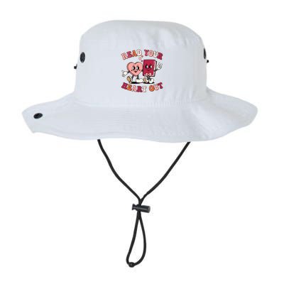 Cute Retro Valentine Read Your Heart Out Book Lover Reading Fan Bucket Hat