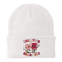 Cute Retro Valentine Read Your Heart Out Book Lover Reading Fan Knit Cap Winter Beanie