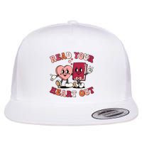 Cute Retro Valentine Read Your Heart Out Book Lover Reading Fan Flat Bill Trucker Hat