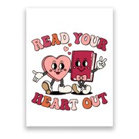 Cute Retro Valentine Read Your Heart Out Book Lover Reading Fan Poster