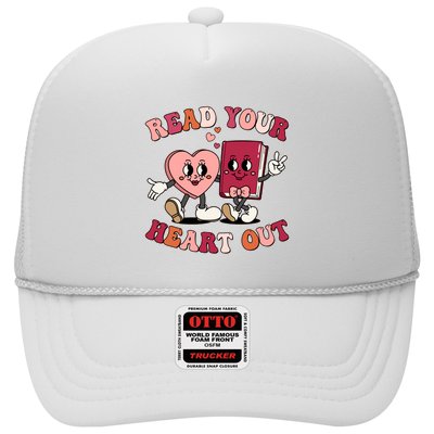 Cute Retro Valentine Read Your Heart Out Book Lover Reading Fan Trucker Hat
