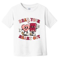 Cute Retro Valentine Read Your Heart Out Book Lover Reading Fan Toddler T-Shirt