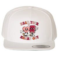 Cute Retro Valentine Read Your Heart Out Book Lover Reading Fan Wool Snapback Cap