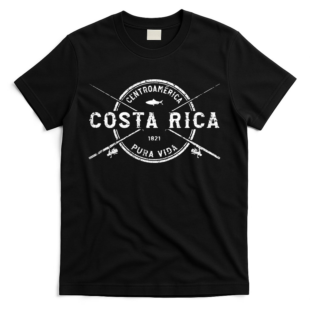 Costa Rica Vintage Crossed Fishing Rods T-Shirt