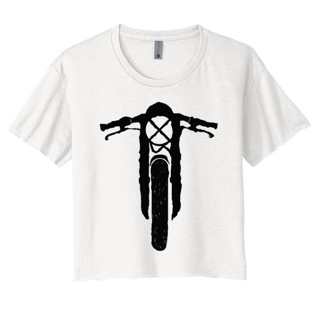 Cafe Racer Vintage Motorcycle Scrambler Retro Bike Crop Top