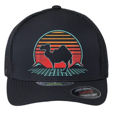 Camel Retro Vintage 80s Style Flexfit Unipanel Trucker Cap