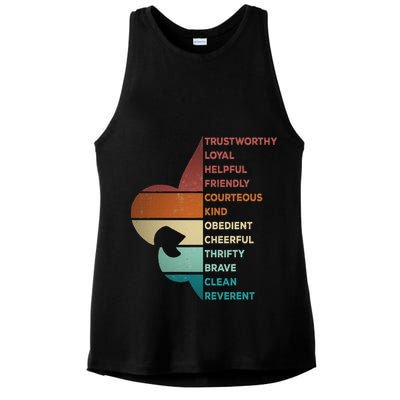 Cool Retro Vintage Style Scouting Law Ladies PosiCharge Tri-Blend Wicking Tank