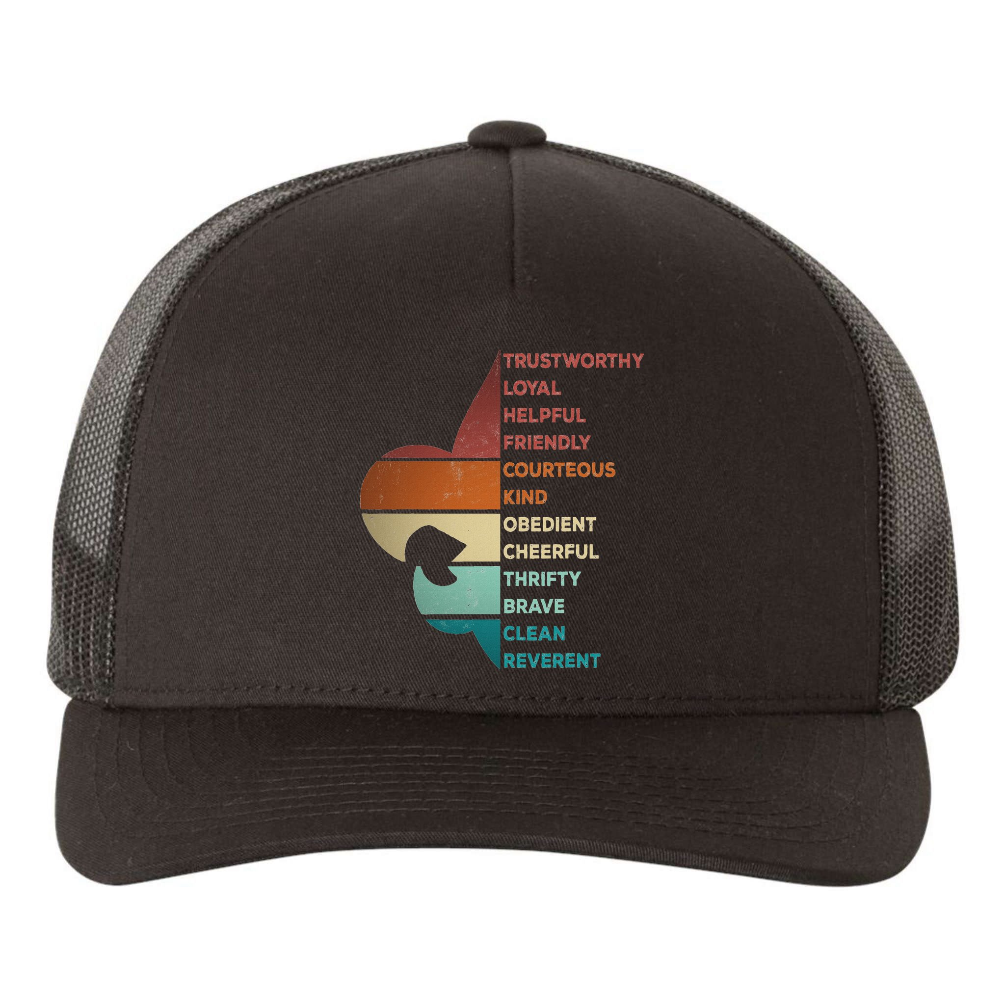 Cool Retro Vintage Style Scouting Law Yupoong Adult 5-Panel Trucker Hat