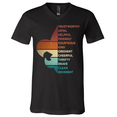 Cool Retro Vintage Style Scouting Law V-Neck T-Shirt