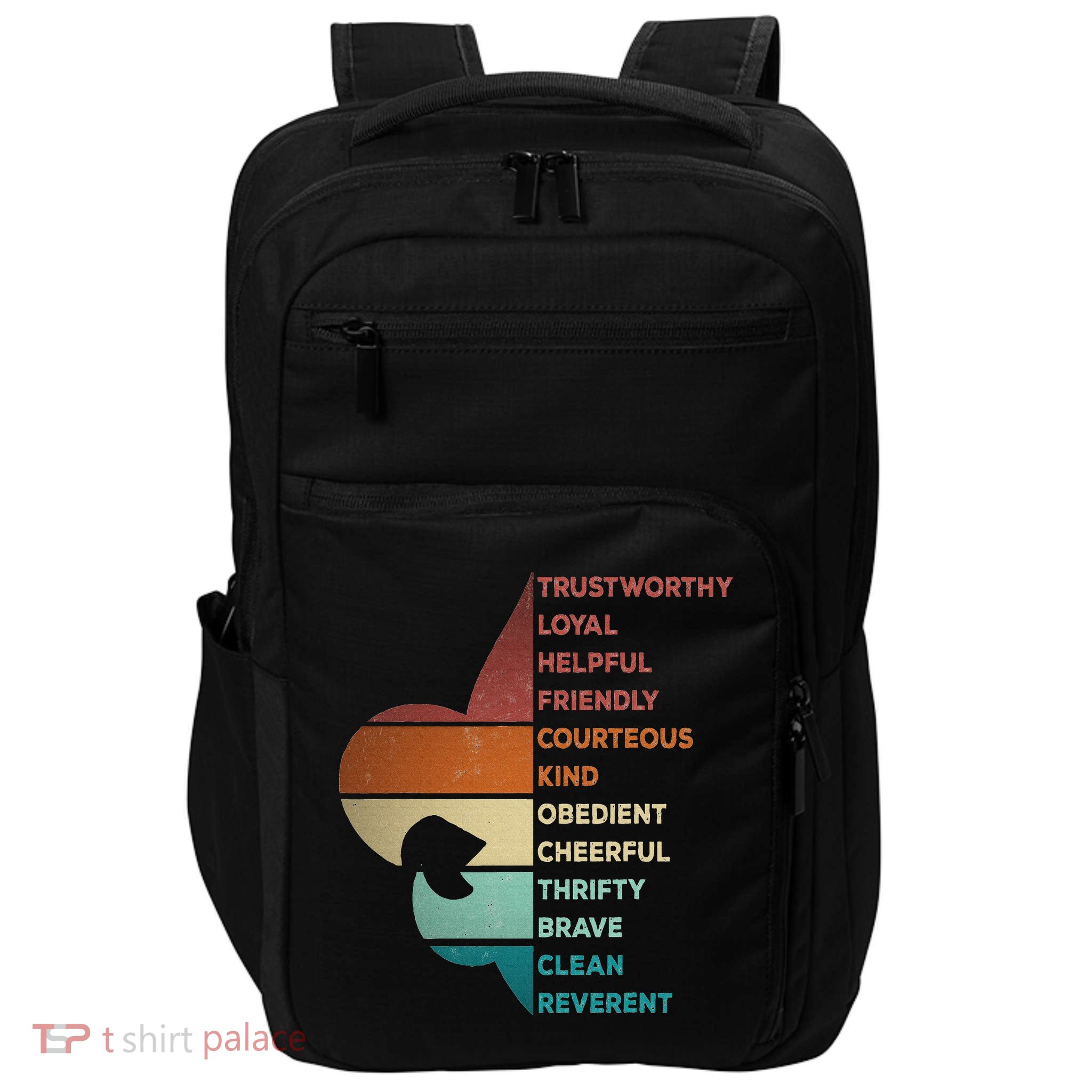 Cool Retro Vintage Style Scouting Law Impact Tech Backpack