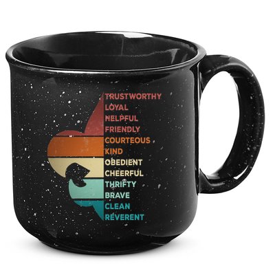 Cool Retro Vintage Style Scouting Law 15oz Campfire Ceramic Mug