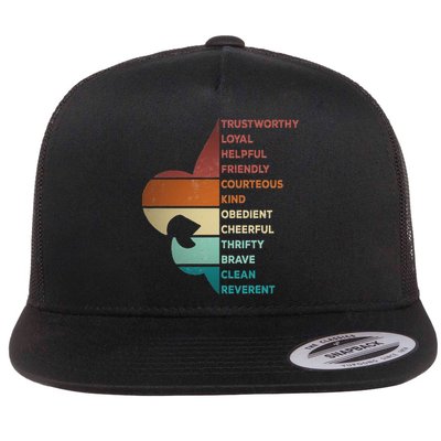 Cool Retro Vintage Style Scouting Law Flatbill Hat