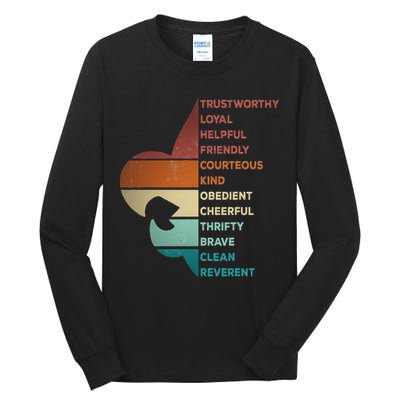 Cool Retro Vintage Style Scouting Law Tall Long Sleeve T-Shirt