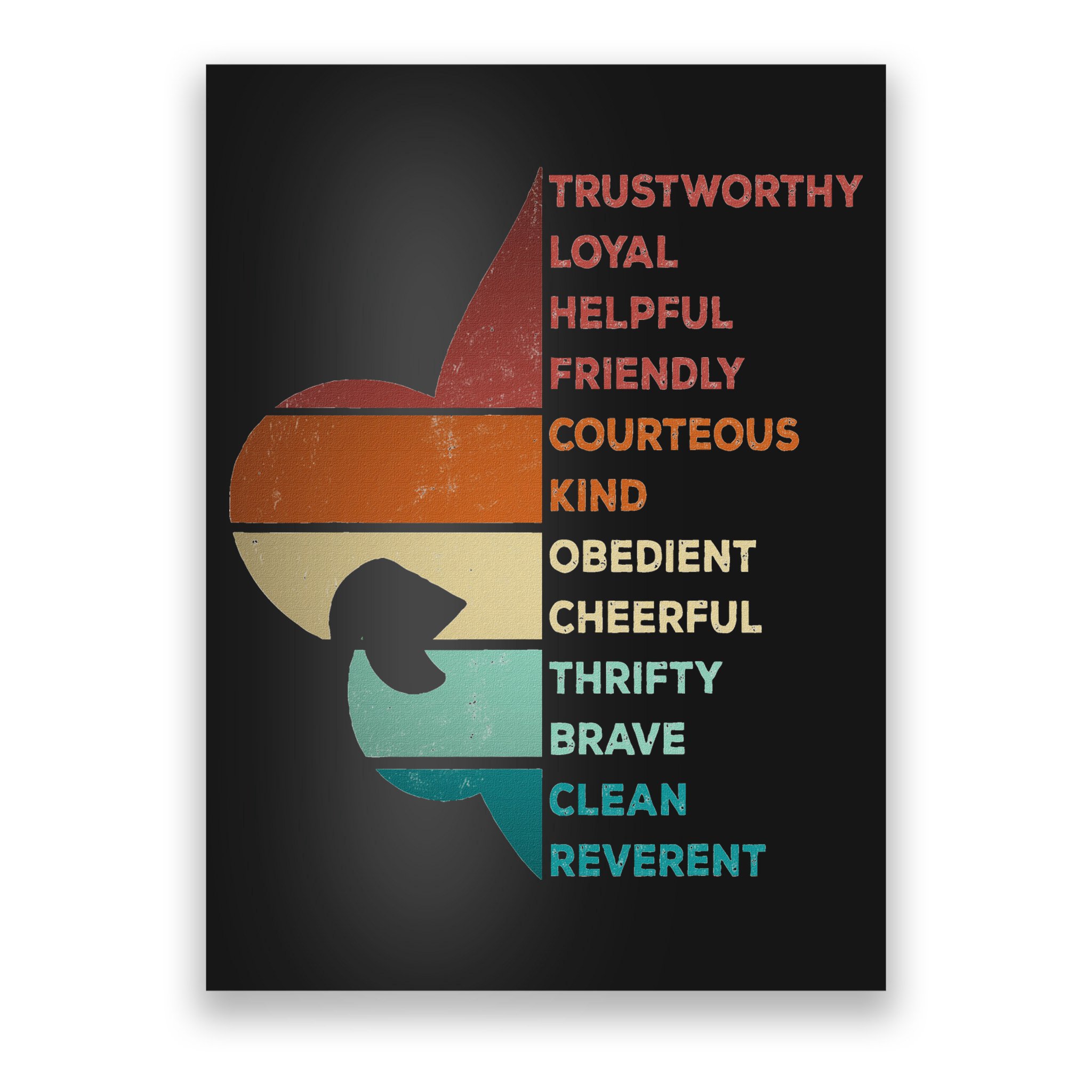 Cool Retro Vintage Style Scouting Law Poster