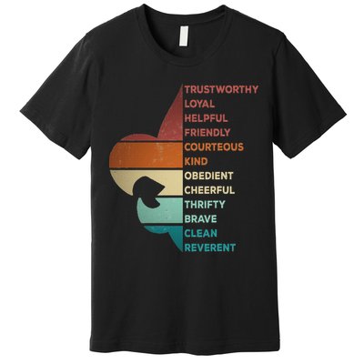 Cool Retro Vintage Style Scouting Law Premium T-Shirt
