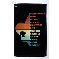 Cool Retro Vintage Style Scouting Law Golf Towel