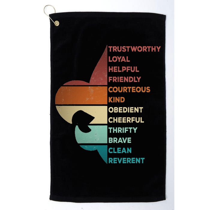Cool Retro Vintage Style Scouting Law Golf Towel