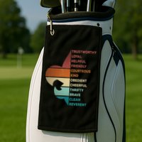Cool Retro Vintage Style Scouting Law Golf Towel