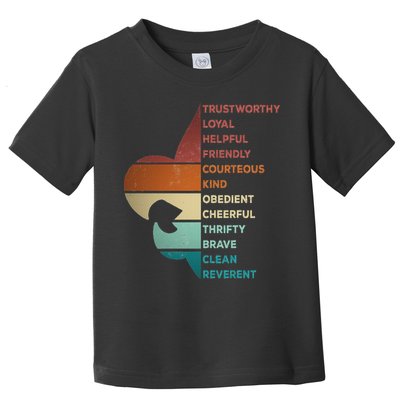 Cool Retro Vintage Style Scouting Law Toddler T-Shirt