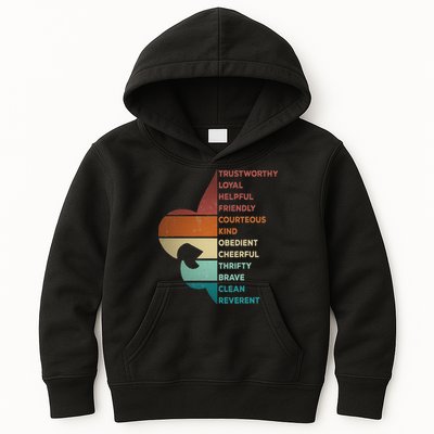 Cool Retro Vintage Style Scouting Law Kids Hoodie