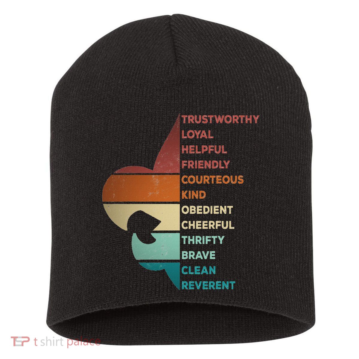 Cool Retro Vintage Style Scouting Law Short Acrylic Beanie