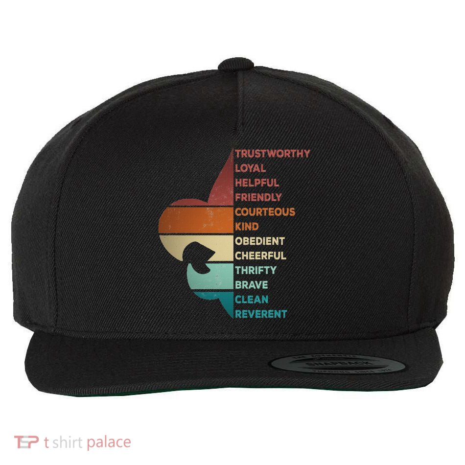 Cool Retro Vintage Style Scouting Law Wool Snapback Cap