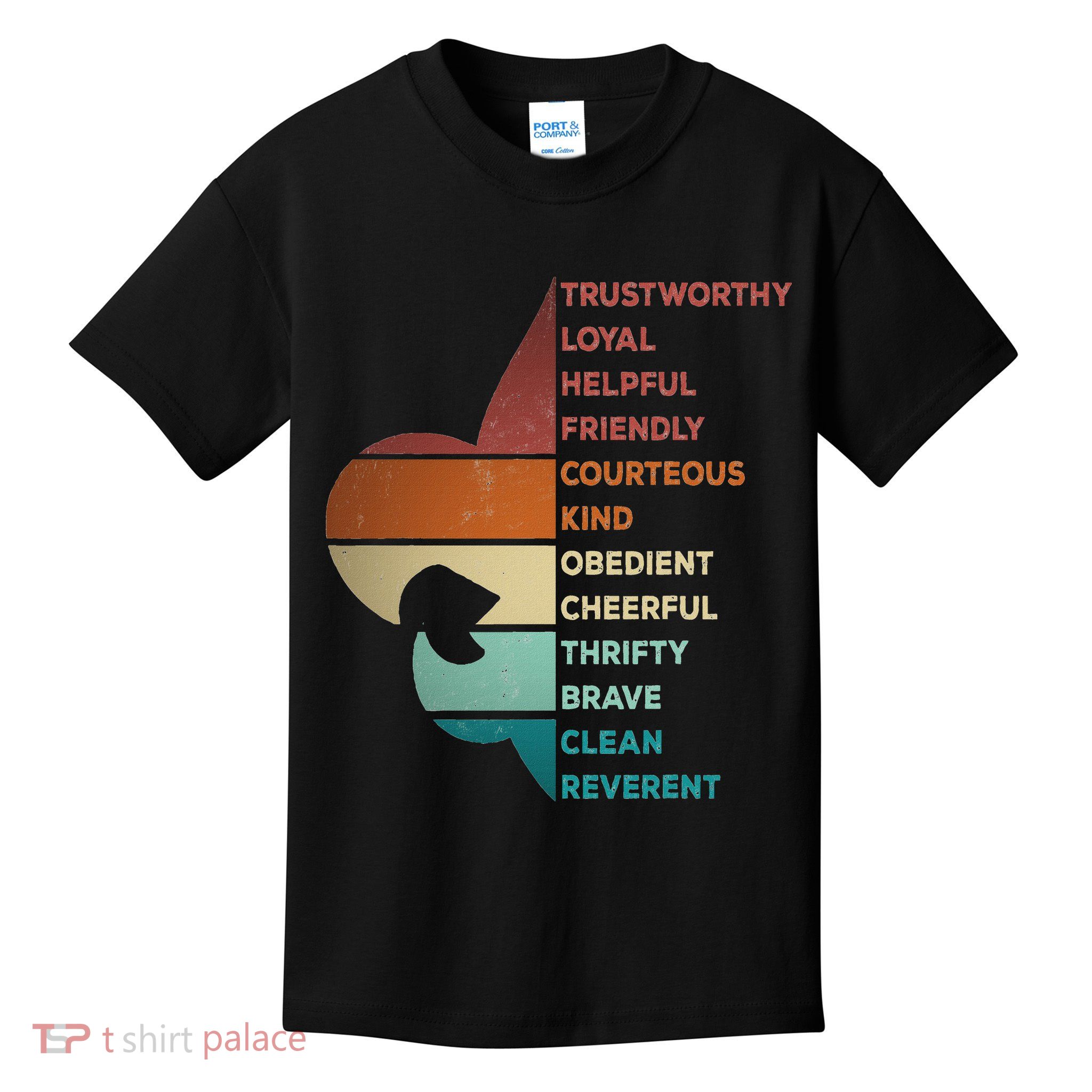 Cool Retro Vintage Style Scouting Law Kids T-Shirt