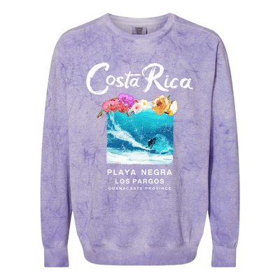 Costa Rica Vintage Surfing Gift Colorblast Crewneck Sweatshirt