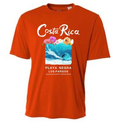 Costa Rica Vintage Surfing Gift Cooling Performance Crew T-Shirt